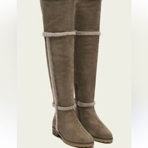 FRYE Tamara OTK Suede Shearling Winter Boots